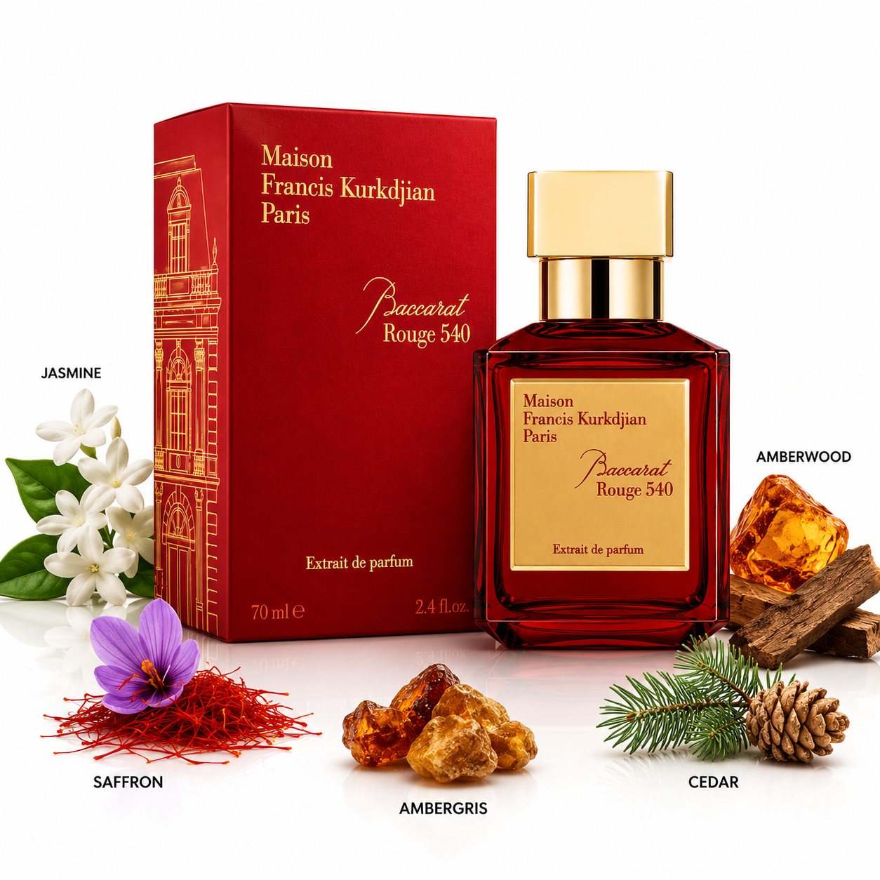 Maison Francis Kurkdjian Baccarat Rouge 540 Pure Perfume 2.3 oz New in Box